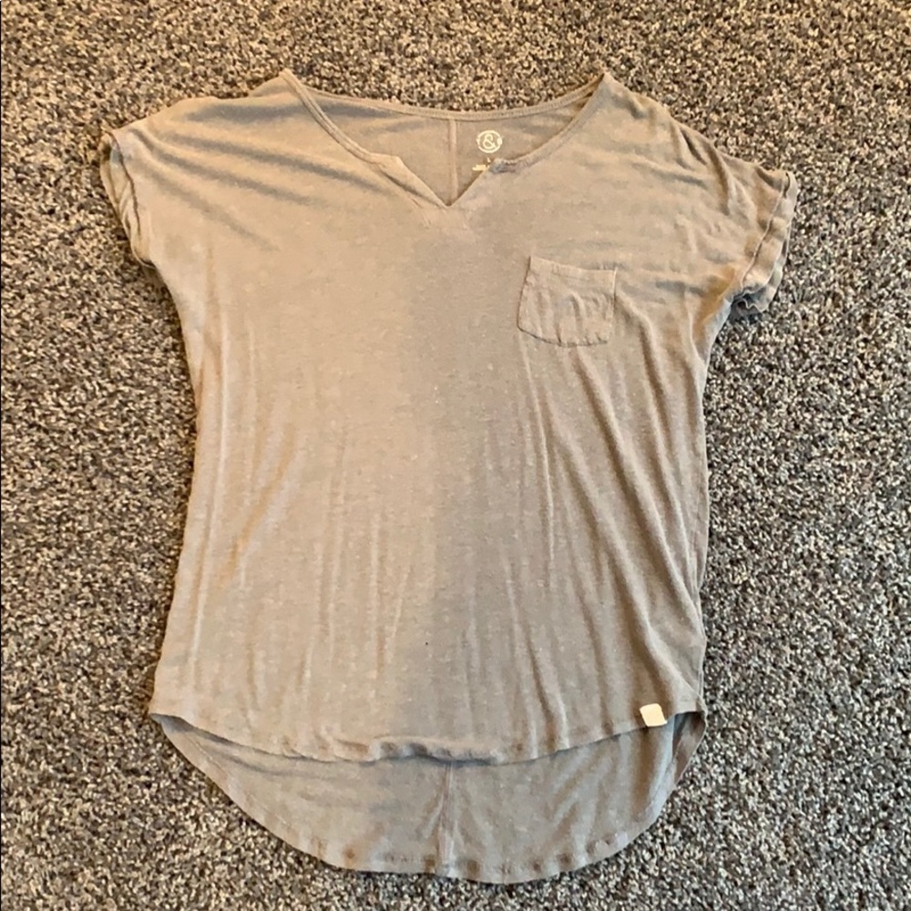 Grey Basic T-Shirt Girls Large